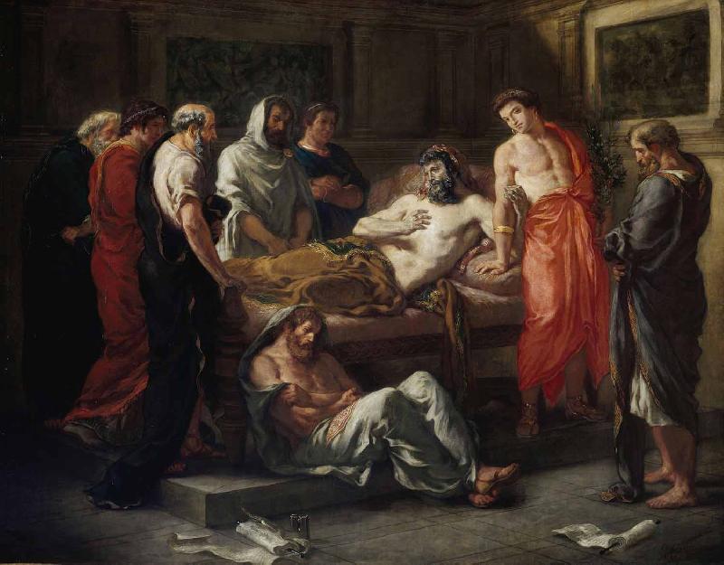 Eugene Delacroix Last Words of the Emperor Marcus Aurelius oil painting image